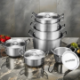 13 Pièces dans un ensemble En Acier Inoxydable Ustensiles de cuisine CasserolesCFA12,900