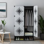 Armoire de rangement en plastique / 2 battants Noir-blanc