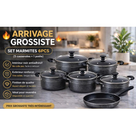Marmites Anti adhésif / 6 Pièces
