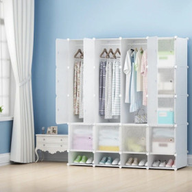 Armoire Penderie - Cube Montable et démontable 4 battants plus range chaussureCFA45,000