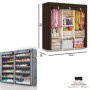 ACHAT Pack armoire 3 battants en tissus avec rangement chaussures 36 pairesCFA26,900