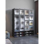ARMOIRE EN PLASTIQUE AVEC RANGEMENT CHAUSSURE NOIR ET BLANCCFA55,000