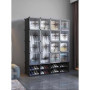 ARMOIRE EN PLASTIQUE AVEC RANGEMENT CHAUSSURE NOIR ET BLANCCFA55,000