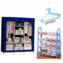 ACHAT Pack armoire 3 battants en tissus avec rangement chaussures 12 pairesCFA19,900