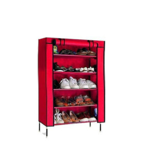 Range Chaussures - 5 Étagères - RougeCFA7,900