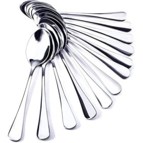 Lot de 12 Cuillères à Café Ovales en Acier Inoxydable Petites 12cmCFA5,000