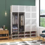 Armoire en plastique 4 battants BLANCCFA50,000