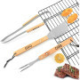 Ensemble de couverts pour barbecue, ensemble d'outils pour barbecue avec pinces à grillerCFA5,500